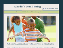 Tablet Screenshot of aladdinleadtesting.com
